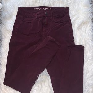 Maroon stretchy skinny jeans!